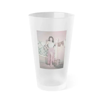 Debra Paget #446 (Vintage Female Icon) Frosted Pint Glass 16oz 16oz Frosted - Go Mug Yourself