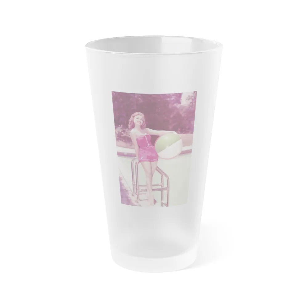 Debra Paget #448 2 (Vintage Female Icon) Frosted Pint Glass 16oz-16oz-Frosted-Go Mug Yourself