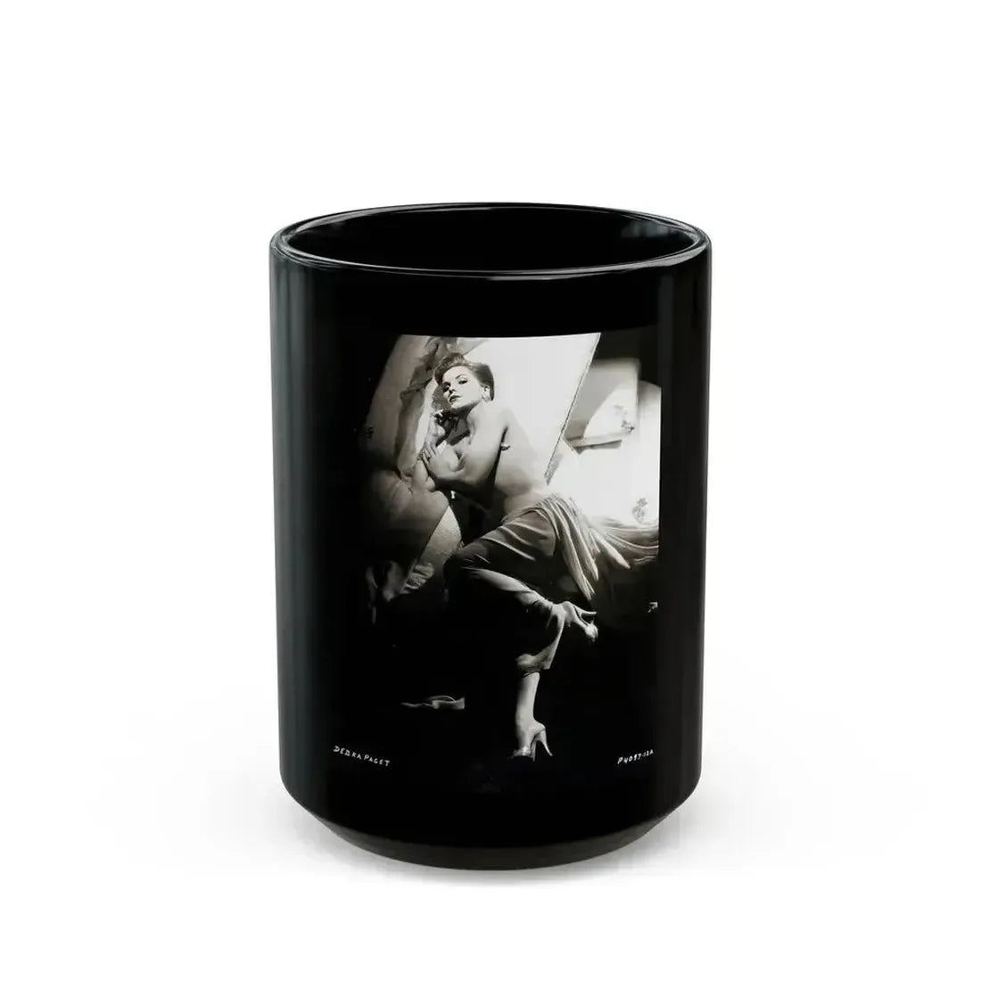 Debra Paget #452 2 (Vintage Female Icon) Black Coffee Mug 15oz - Go Mug Yourself