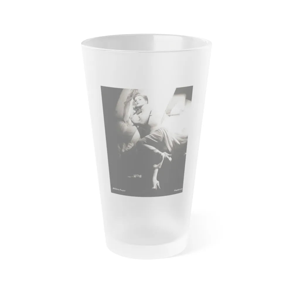 Debra Paget #452 2 (Vintage Female Icon) Frosted Pint Glass 16oz-16oz-Frosted-Go Mug Yourself