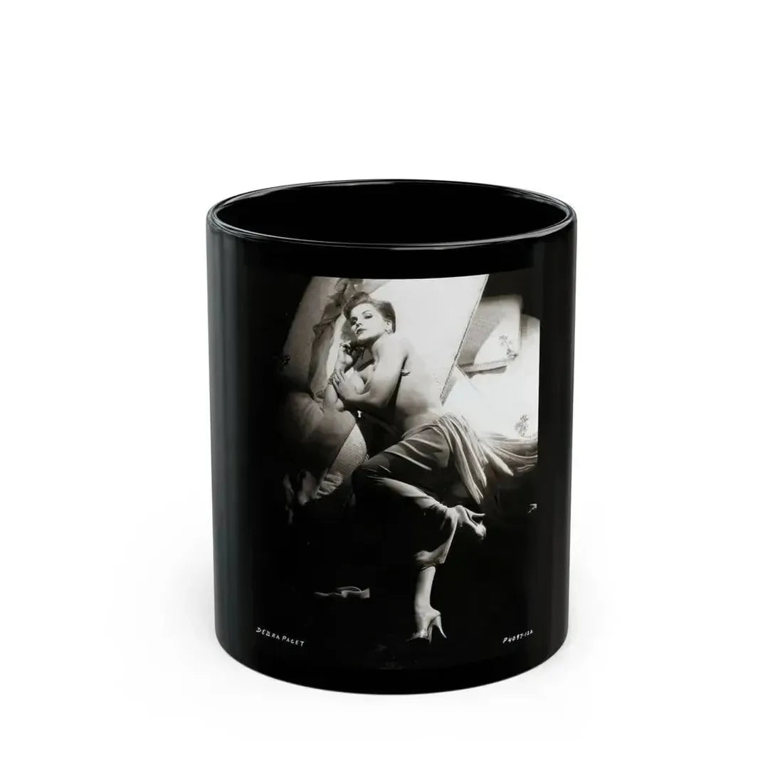 Debra Paget #452 (Vintage Female Icon) Black Coffee Mug 11oz - Go Mug Yourself