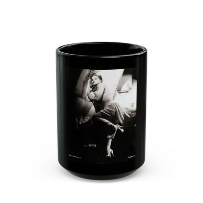 Debra Paget #452 (Vintage Female Icon) Black Coffee Mug-15oz-Go Mug Yourself