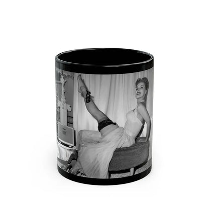 Debra Paget #457 (Vintage Female Icon) Black Coffee Mug-11oz-Go Mug Yourself