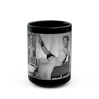 Debra Paget #457 (Vintage Female Icon) Black Coffee Mug 15oz - Go Mug Yourself