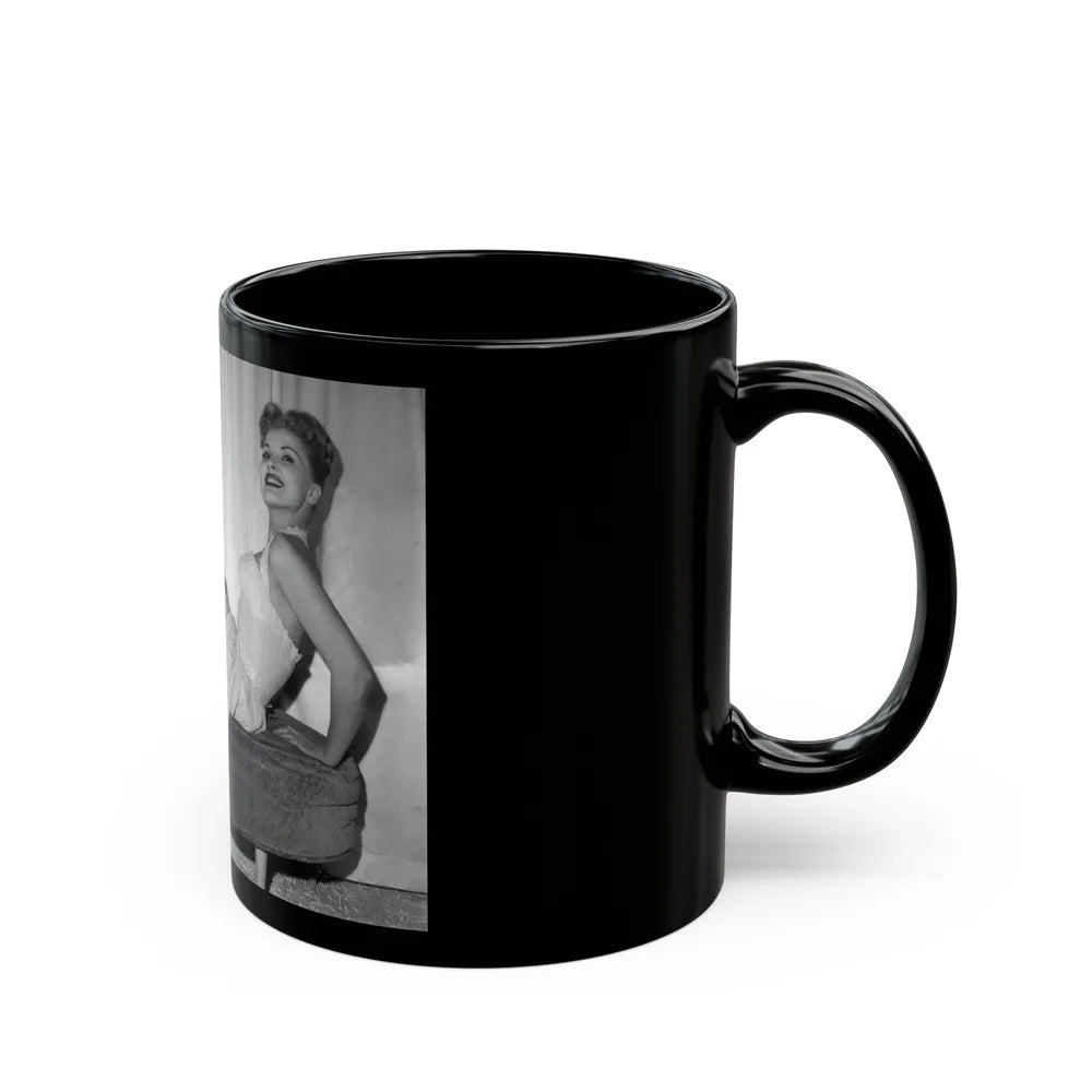 Debra Paget #457 (Vintage Female Icon) Black Coffee Mug-Go Mug Yourself