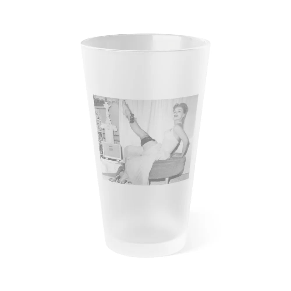 Debra Paget #457 (Vintage Female Icon) Frosted Pint Glass 16oz-16oz-Frosted-Go Mug Yourself