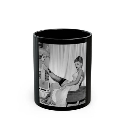 Debra Paget #458 (Vintage Female Icon) Black Coffee Mug-11oz-Go Mug Yourself