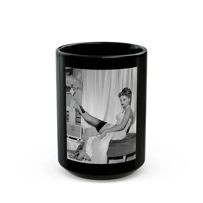 Debra Paget #458 (Vintage Female Icon) Black Coffee Mug 15oz - Go Mug Yourself