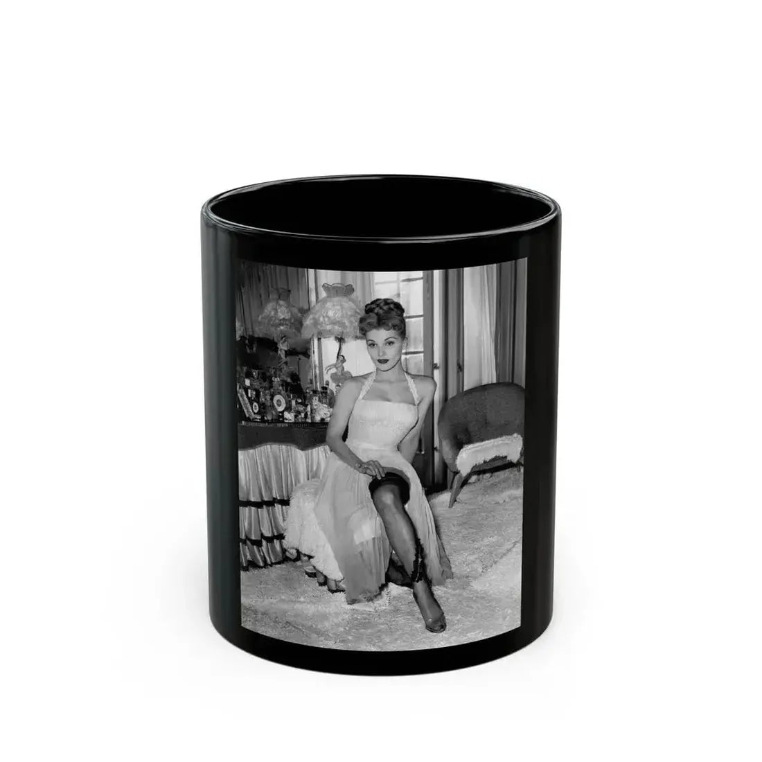 Debra Paget #459 (Vintage Female Icon) Black Coffee Mug 11oz - Go Mug Yourself