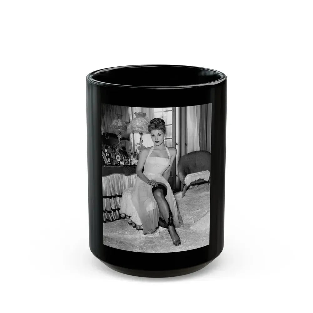 Debra Paget #459 (Vintage Female Icon) Black Coffee Mug 15oz - Go Mug Yourself