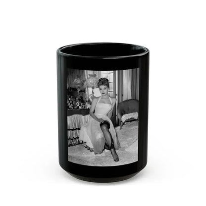 Debra Paget #459 (Vintage Female Icon) Black Coffee Mug 15oz - Go Mug Yourself
