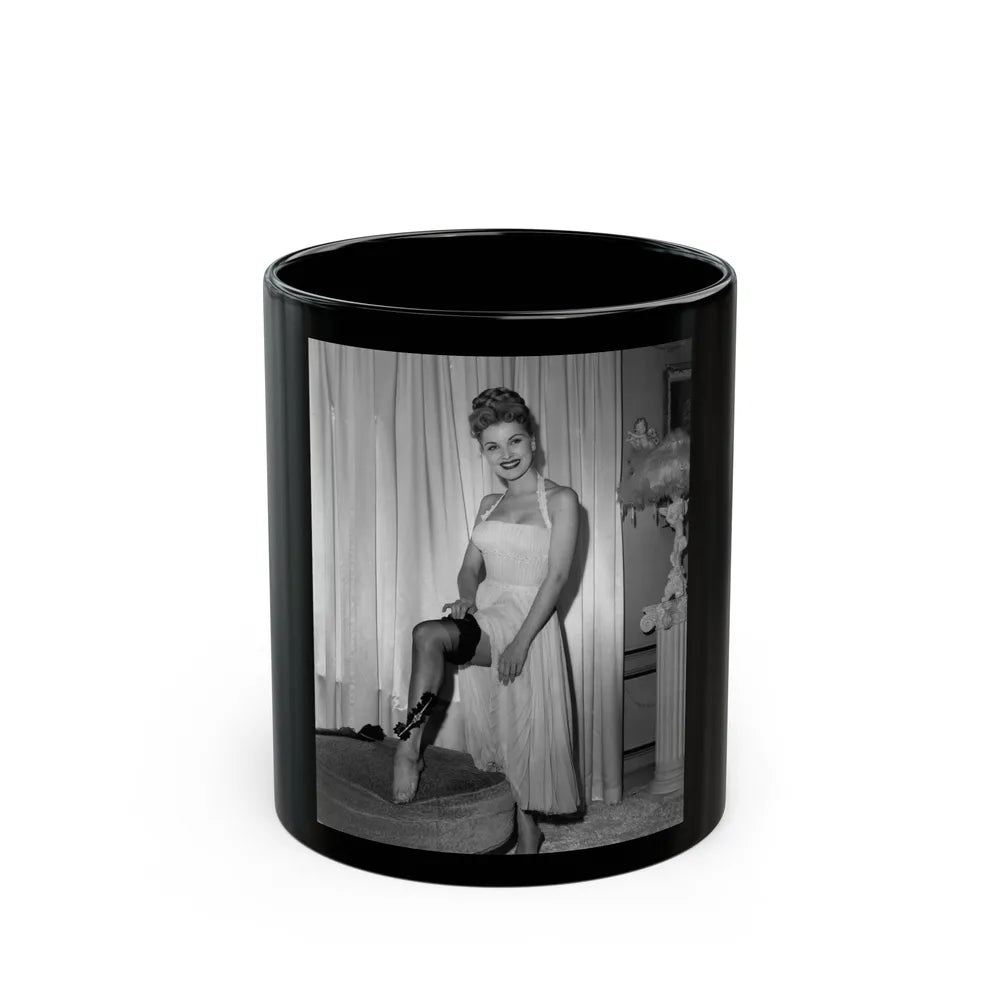 Debra Paget #460 (Vintage Female Icon) Black Coffee Mug-11oz-Go Mug Yourself