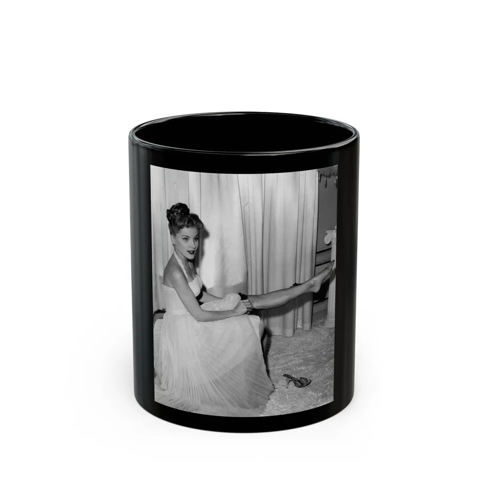 Debra Paget #461 (Vintage Female Icon) Black Coffee Mug-11oz-Go Mug Yourself