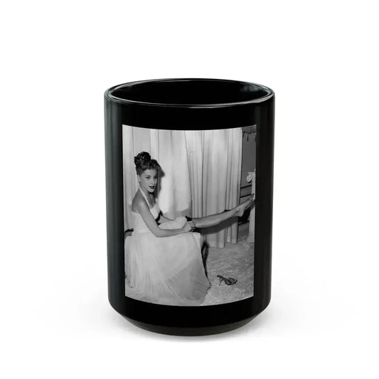 Debra Paget #461 (Vintage Female Icon) Black Coffee Mug 15oz - Go Mug Yourself
