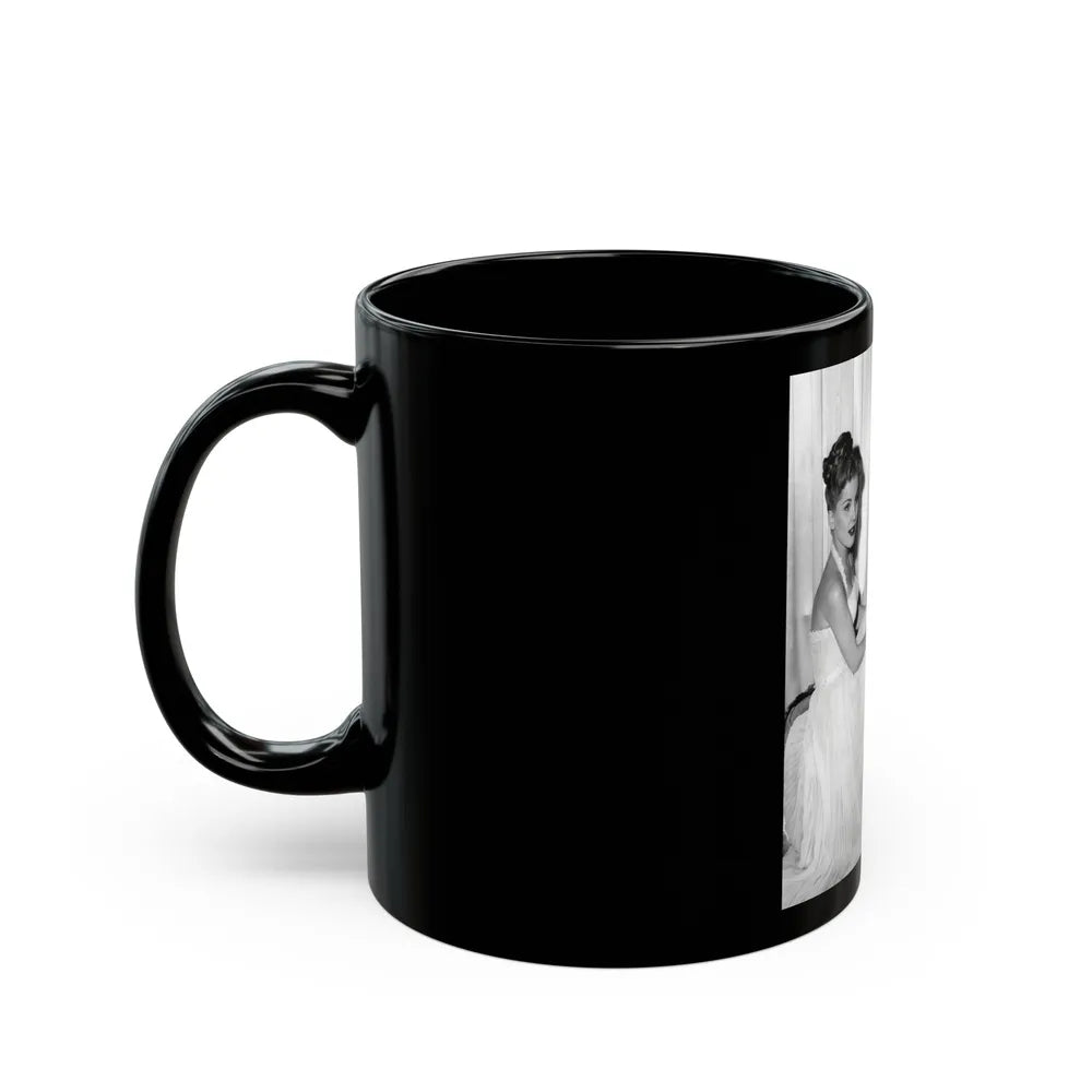 Debra Paget #461 (Vintage Female Icon) Black Coffee Mug-Go Mug Yourself