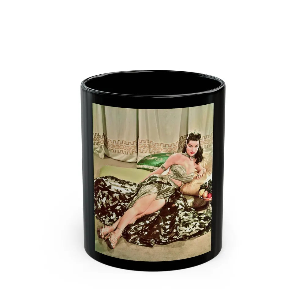 Debra Paget #462 (Vintage Female Icon) Black Coffee Mug-11oz-Go Mug Yourself