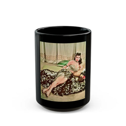 Debra Paget #462 (Vintage Female Icon) Black Coffee Mug-15oz-Go Mug Yourself