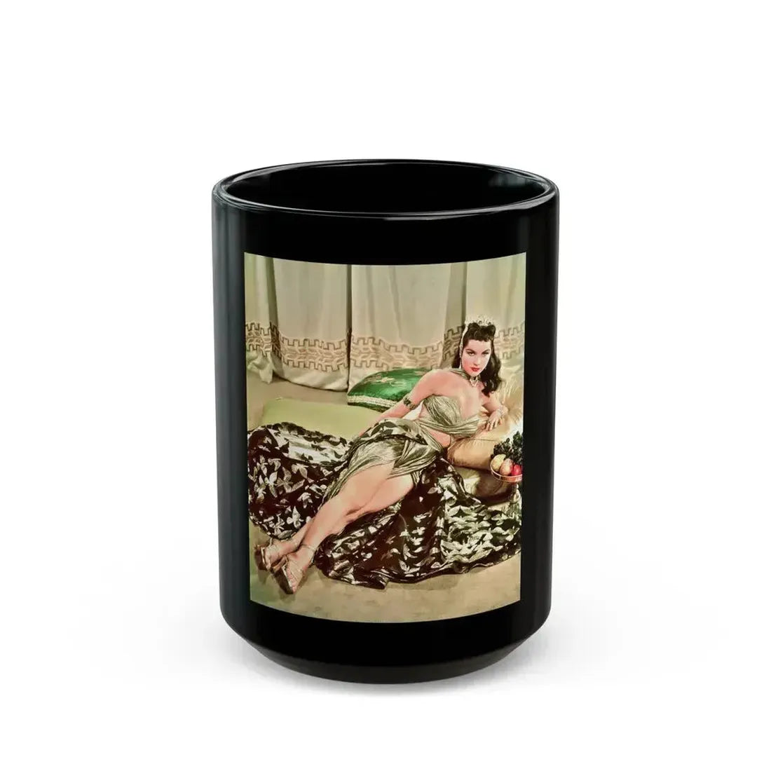 Debra Paget #462 (Vintage Female Icon) Black Coffee Mug 15oz - Go Mug Yourself