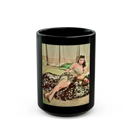 Debra Paget #462 (Vintage Female Icon) Black Coffee Mug 15oz - Go Mug Yourself