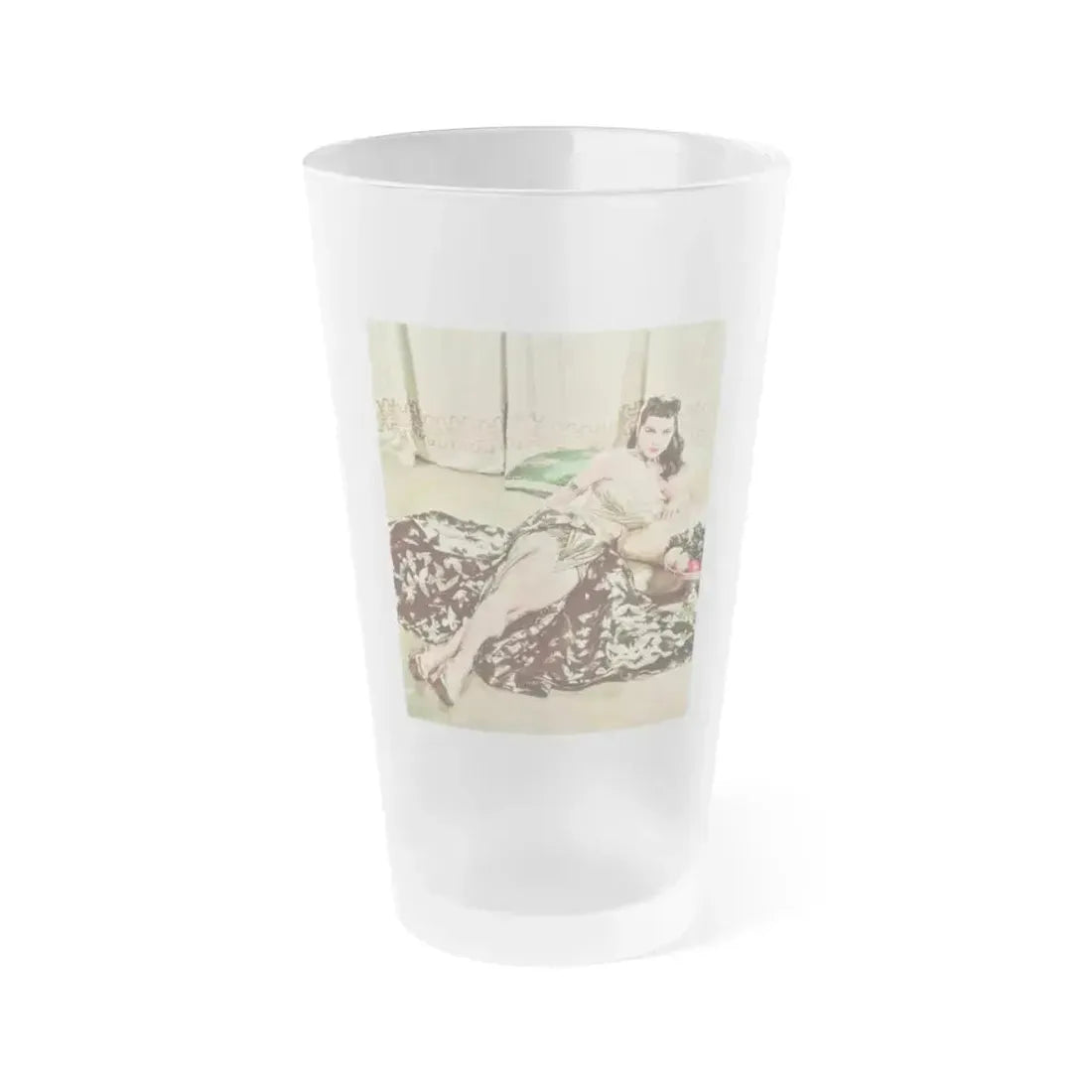 Debra Paget #462 (Vintage Female Icon) Frosted Pint Glass 16oz 16oz Frosted - Go Mug Yourself