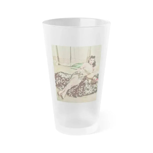 Debra Paget #462 (Vintage Female Icon) Frosted Pint Glass 16oz 16oz Frosted - Go Mug Yourself