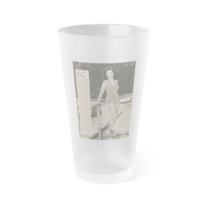 Debra Paget #464 (Vintage Female Icon) Frosted Pint Glass 16oz-16oz-Frosted-Go Mug Yourself