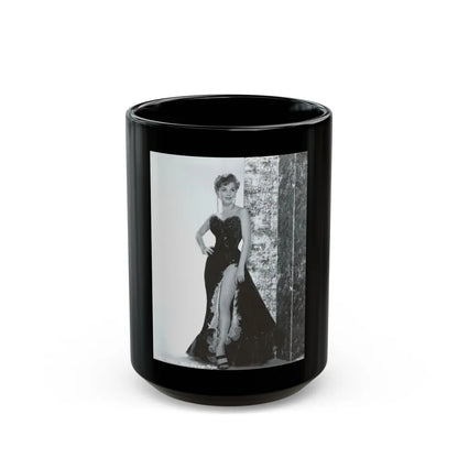 Debra Paget #465 (Vintage Female Icon) Black Coffee Mug-15oz-Go Mug Yourself