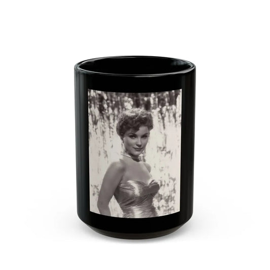 Debra Paget #472 (Vintage Female Icon) Black Coffee Mug-15oz-Go Mug Yourself