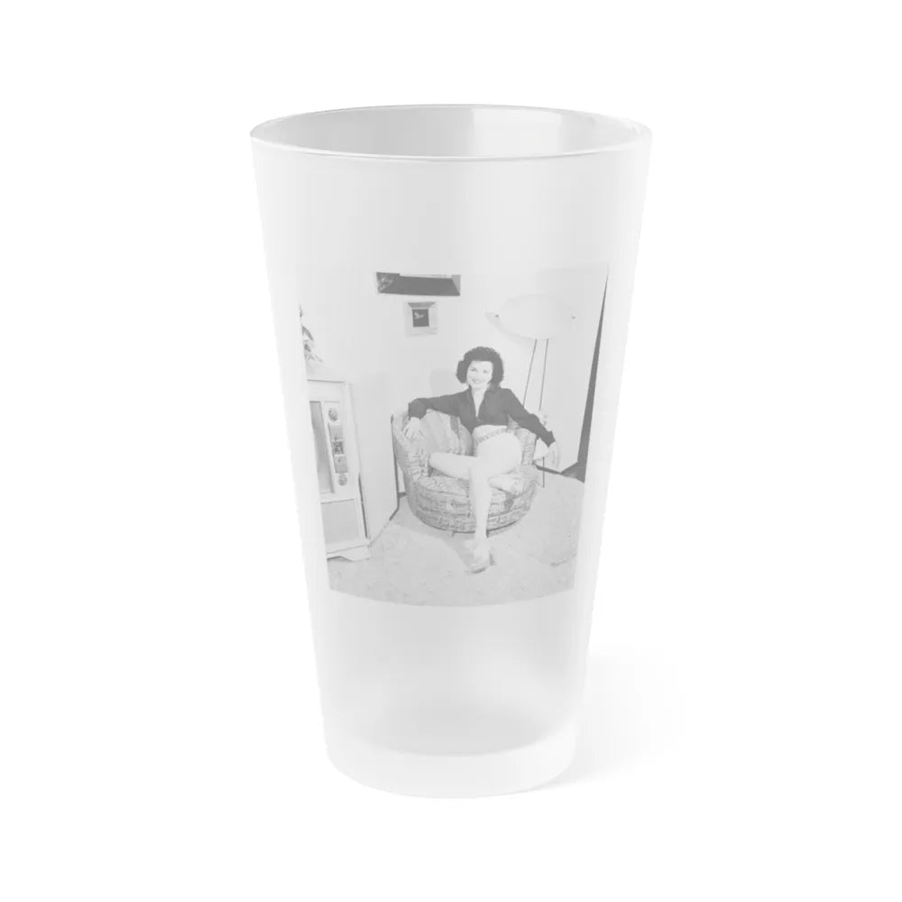 Debra Paget #474 (Vintage Female Icon) Frosted Pint Glass 16oz-16oz-Frosted-Go Mug Yourself