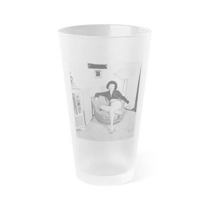 Debra Paget #474 (Vintage Female Icon) Frosted Pint Glass 16oz-16oz-Frosted-Go Mug Yourself