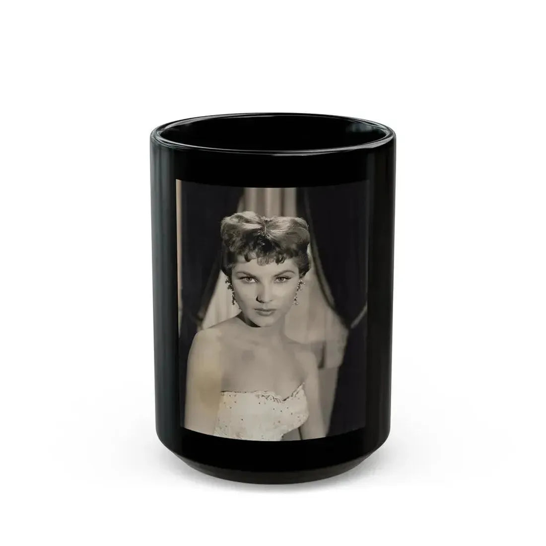 Debra Paget #475 (Vintage Female Icon) Black Coffee Mug 15oz - Go Mug Yourself