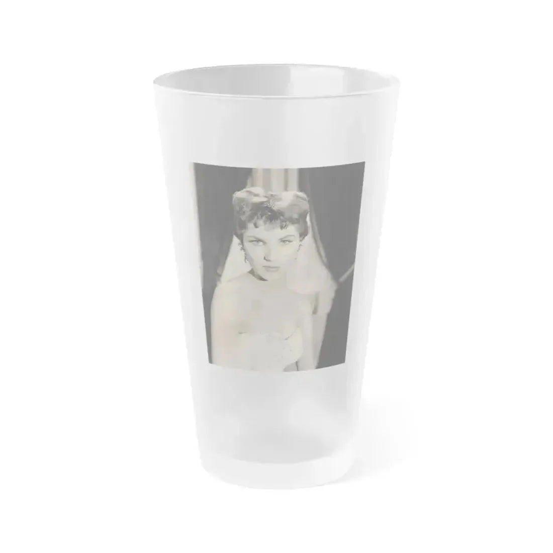 Debra Paget #475 (Vintage Female Icon) Frosted Pint Glass 16oz 16oz Frosted - Go Mug Yourself