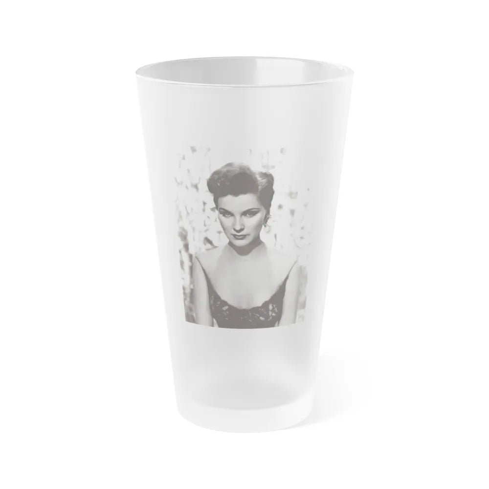 Debra Paget #48 1 (Vintage Female Icon) Frosted Pint Glass 16oz-16oz-Frosted-Go Mug Yourself