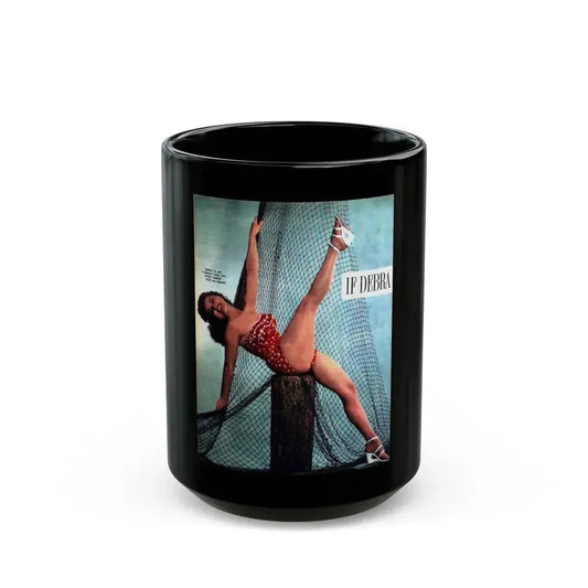 Debra Paget #480 (Vintage Female Icon) Black Coffee Mug 15oz - Go Mug Yourself