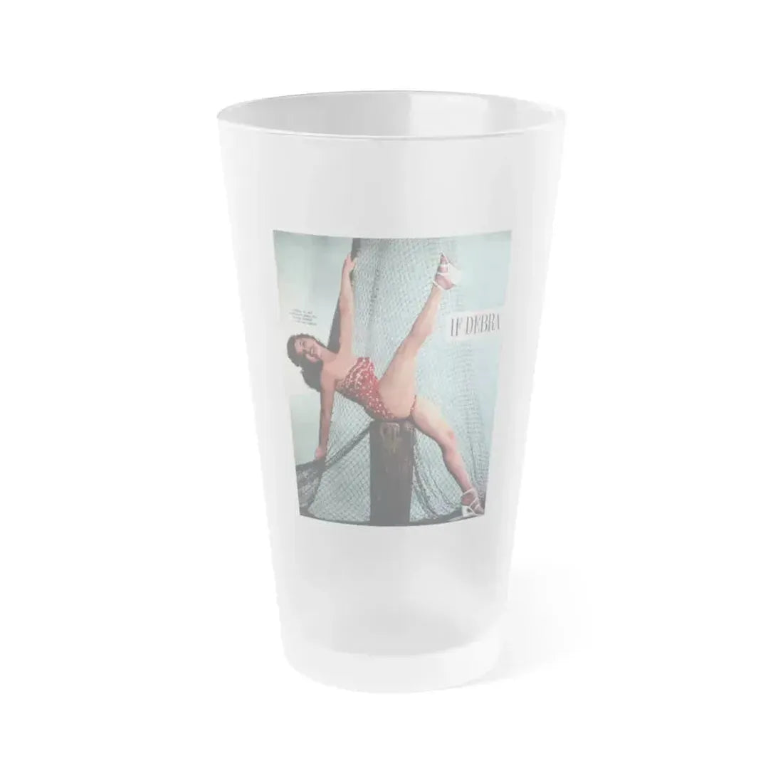 Debra Paget #480 (Vintage Female Icon) Frosted Pint Glass 16oz 16oz Frosted - Go Mug Yourself