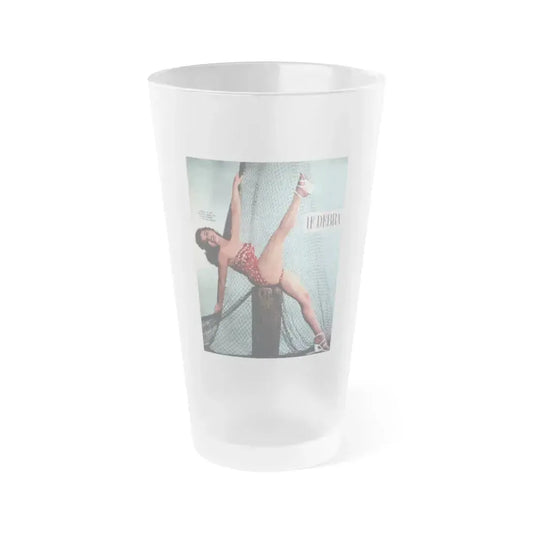 Debra Paget #480 (Vintage Female Icon) Frosted Pint Glass 16oz 16oz Frosted - Go Mug Yourself
