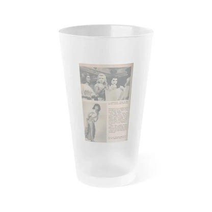 Debra Paget #488 - Scope Digest Mag. Nov. '55 - 2 B&W Photos & Article (Vintage Female Icon) Frosted Pint Glass 16oz 16oz Frosted - Go Mug Yourself