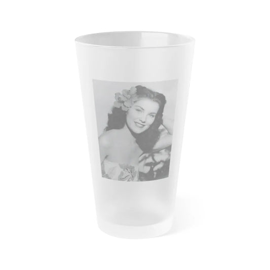 Debra Paget #49 1 (Vintage Female Icon) Frosted Pint Glass 16oz-16oz-Frosted-Go Mug Yourself