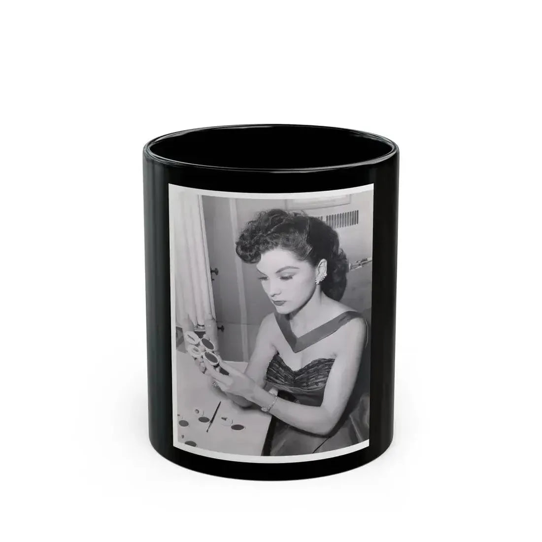 Debra Paget #492 (Vintage Female Icon) Black Coffee Mug 11oz - Go Mug Yourself