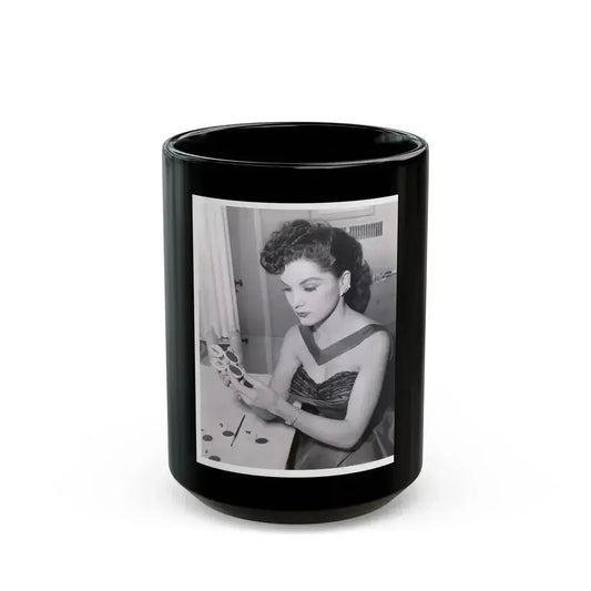 Debra Paget #492 (Vintage Female Icon) Black Coffee Mug 15oz - Go Mug Yourself