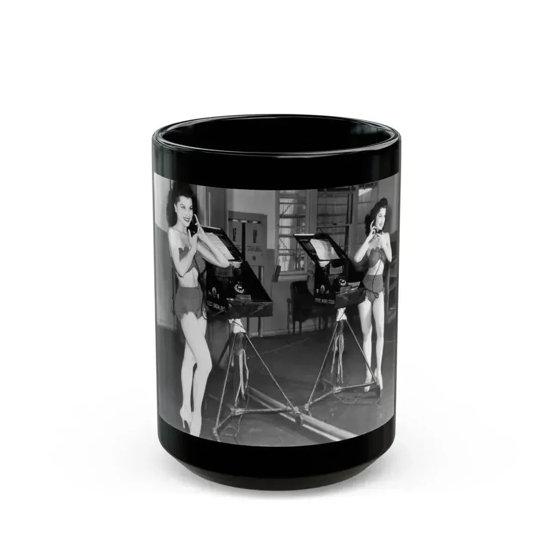 Debra Paget #493 (Vintage Female Icon) Black Coffee Mug 15oz - Go Mug Yourself