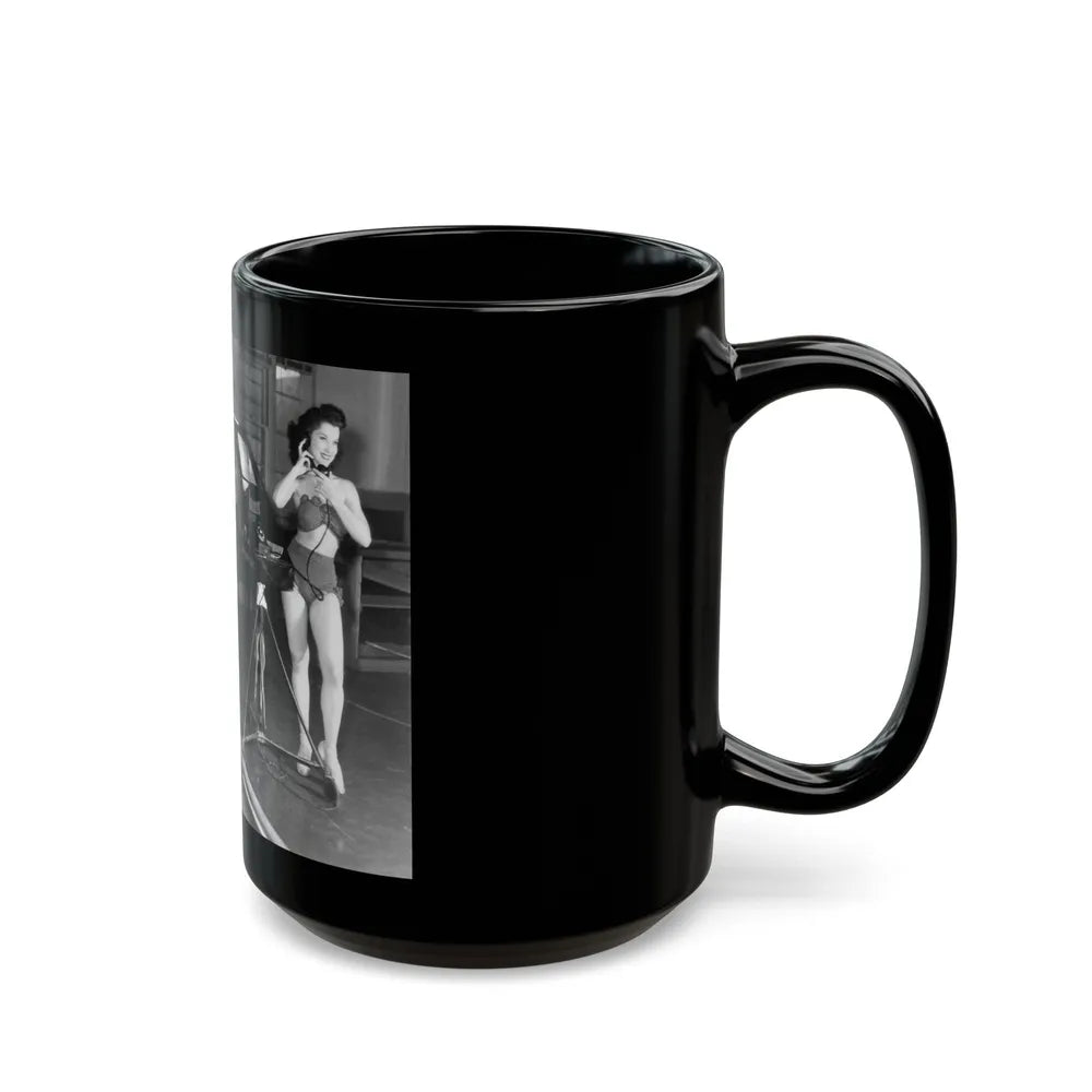 Debra Paget #493 (Vintage Female Icon) Black Coffee Mug-Go Mug Yourself