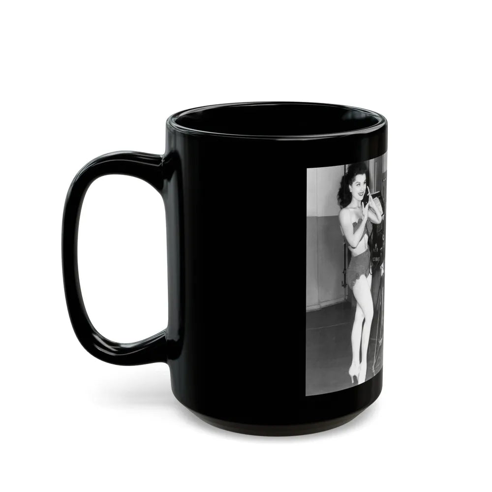 Debra Paget #493 (Vintage Female Icon) Black Coffee Mug-Go Mug Yourself