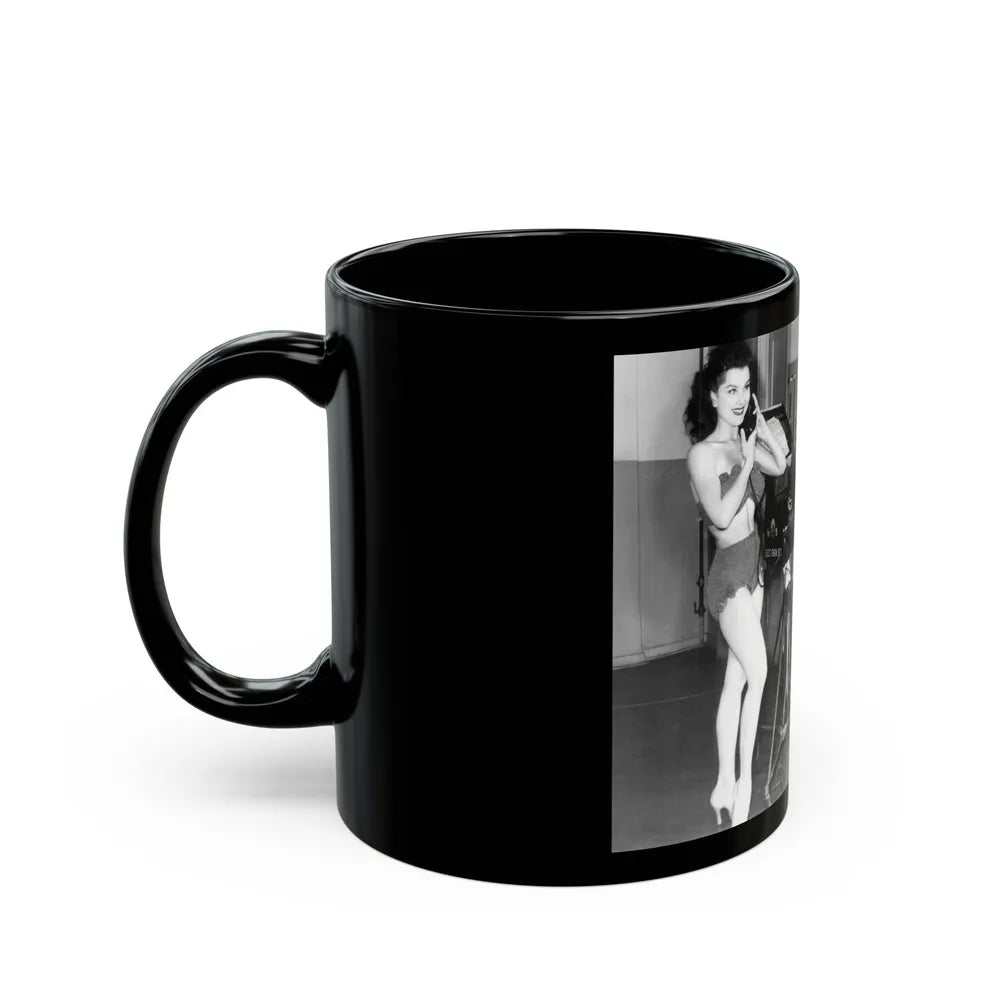 Debra Paget #493 (Vintage Female Icon) Black Coffee Mug-Go Mug Yourself