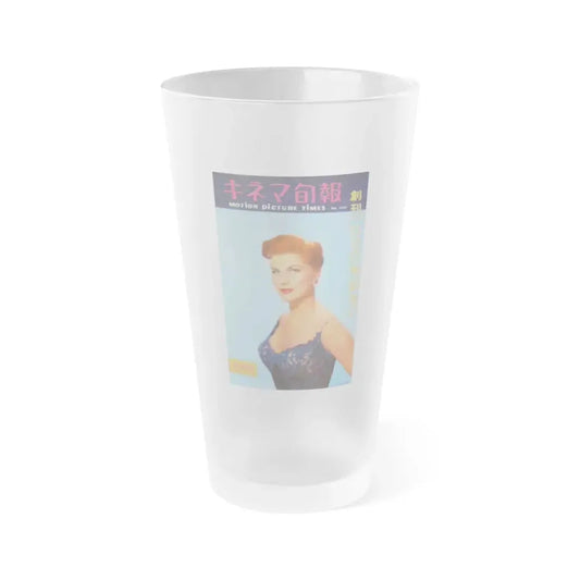 Debra Paget #495 - Japanese Film Mag. Cover (Vintage Female Icon) Frosted Pint Glass 16oz 16oz Frosted - Go Mug Yourself