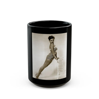 Debra Paget #499 (Vintage Female Icon) Black Coffee Mug-15oz-Go Mug Yourself