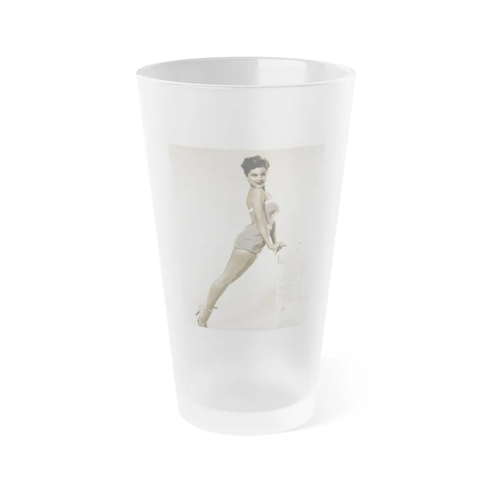 Debra Paget #499 (Vintage Female Icon) Frosted Pint Glass 16oz-16oz-Frosted-Go Mug Yourself