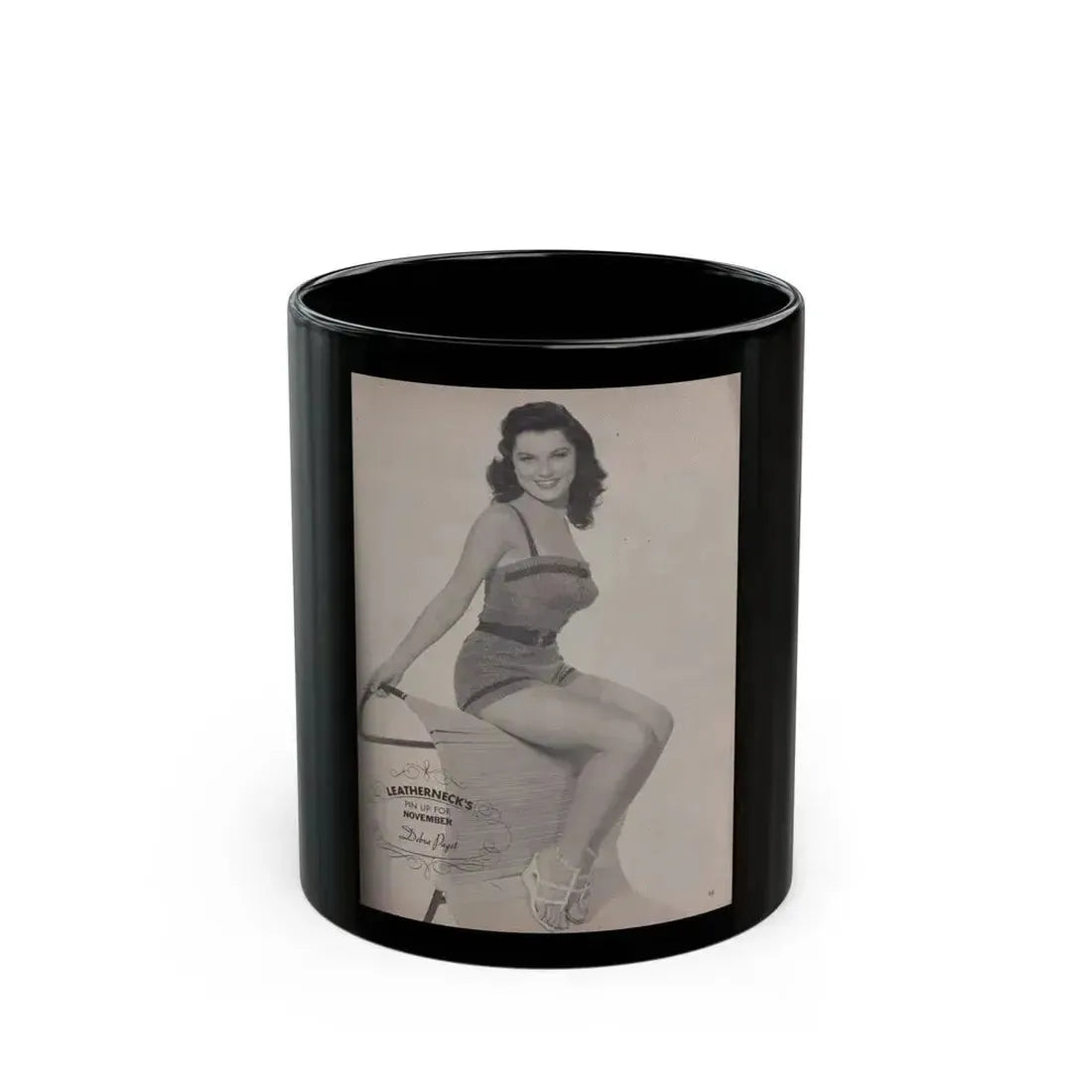 Debra Paget #504 (Vintage Female Icon) Black Coffee Mug 11oz - Go Mug Yourself