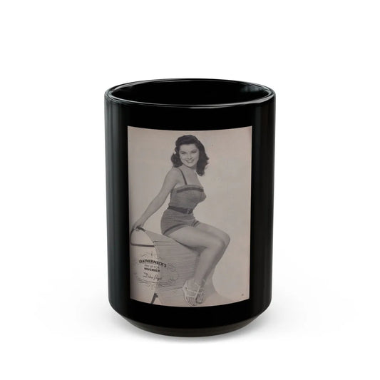 Debra Paget #504 (Vintage Female Icon) Black Coffee Mug-15oz-Go Mug Yourself