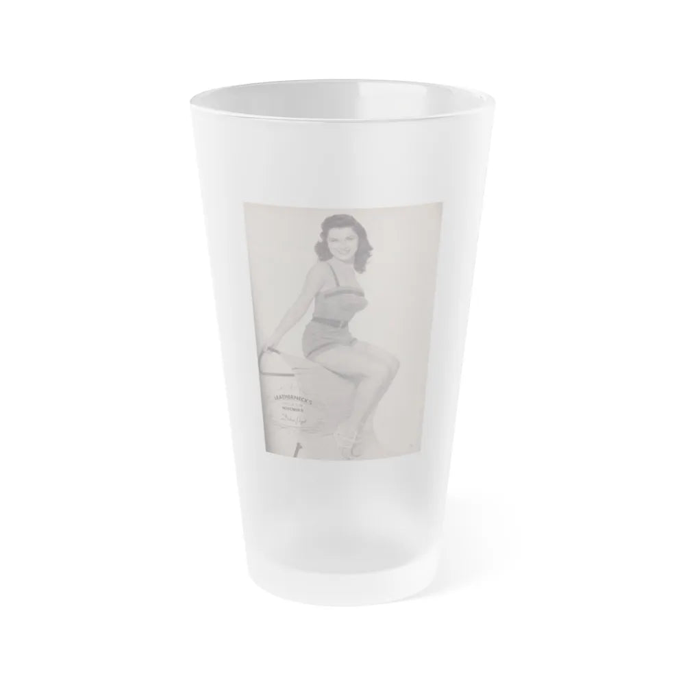 Debra Paget #504 (Vintage Female Icon) Frosted Pint Glass 16oz-16oz-Frosted-Go Mug Yourself